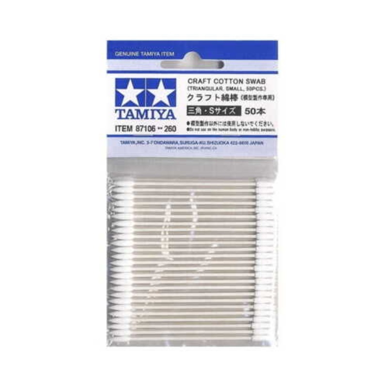Tamiya 87106 Craft Cotton Swab, Triangular - Small - 50 pcs.