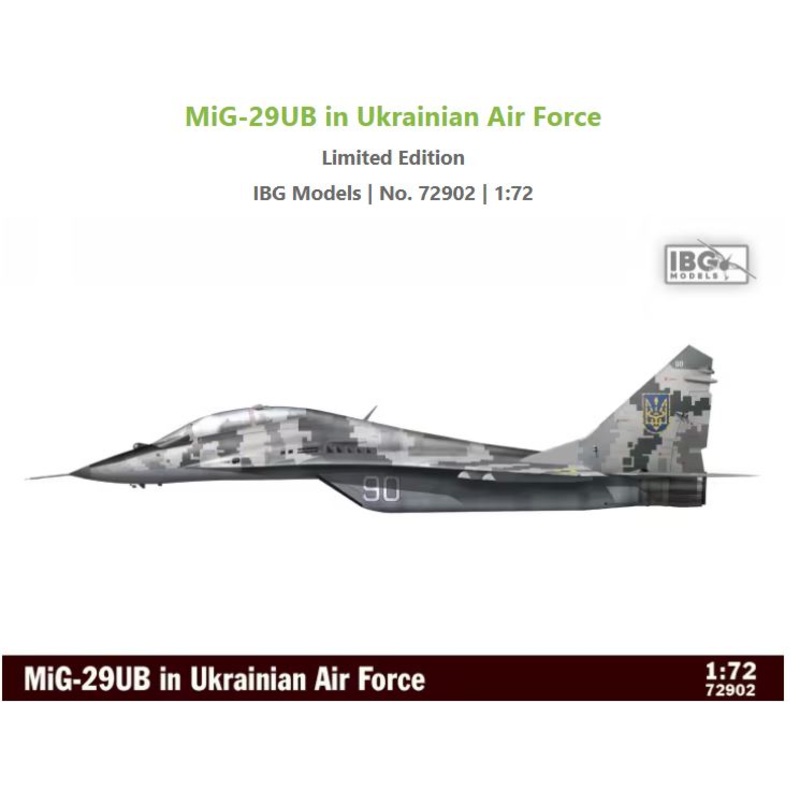 IBG 72902 1/72 MiG-29UB in Ukrainian Air Force - Limited Edition