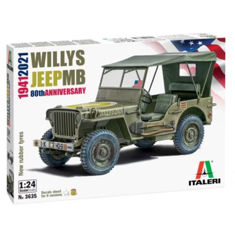 Italeri 3635 1/24 Willys Jeep MB 80th Anniversary 1941-2021
