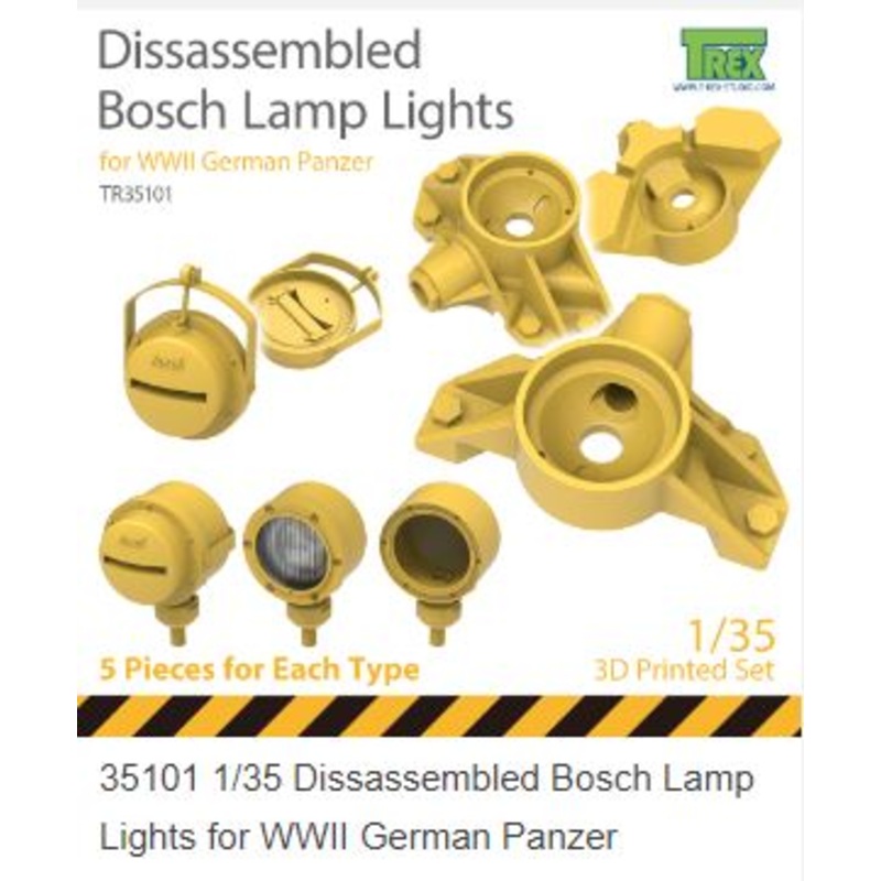 T-Rex 35101 1/35   Dissassembled Bosch Lamp lights for WWII German Panzers