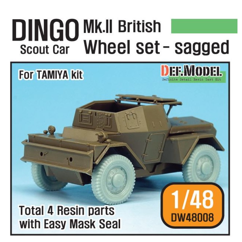 Def Model DW48008 1/48 WW2 British Dingo Mk.II Sagged Wheel set