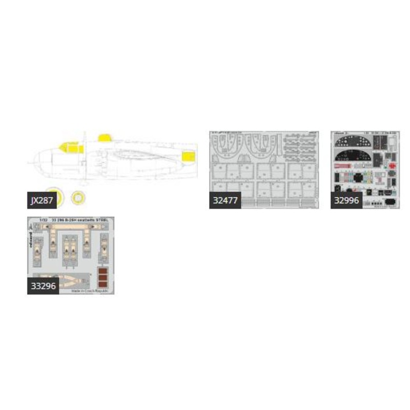 Eduard 33143 1/32 BIG ED B-25H Mitchell Super Detail Set (HKM kit)