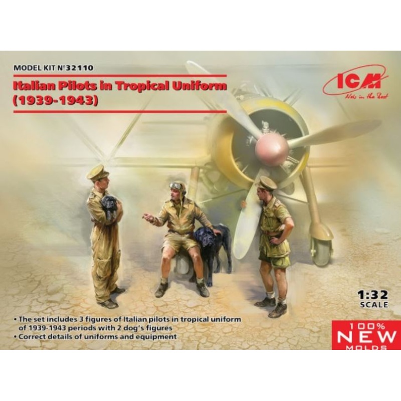 ICM 32110 1/32 Italian Pilots in tropical uniforms (1939 - 1943)