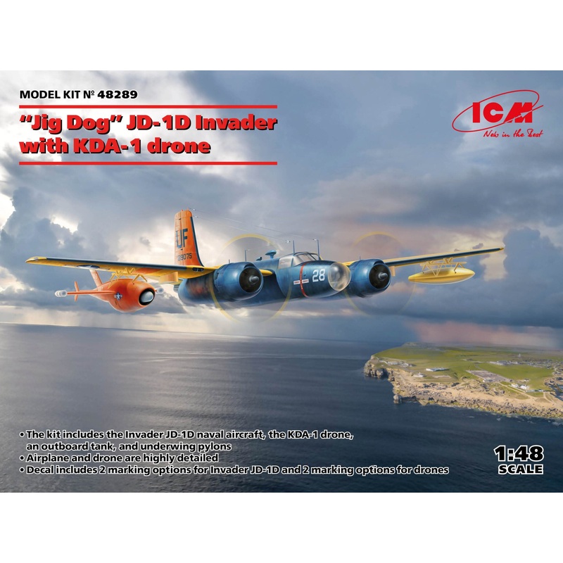 ICM 48289 1/48 'Jig Dog' JD-1D Invader w/KDA-1 drone