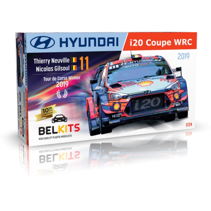Belkits 014 1/24 Hyundai i20 Coupe WRC Tour de Corse 2019