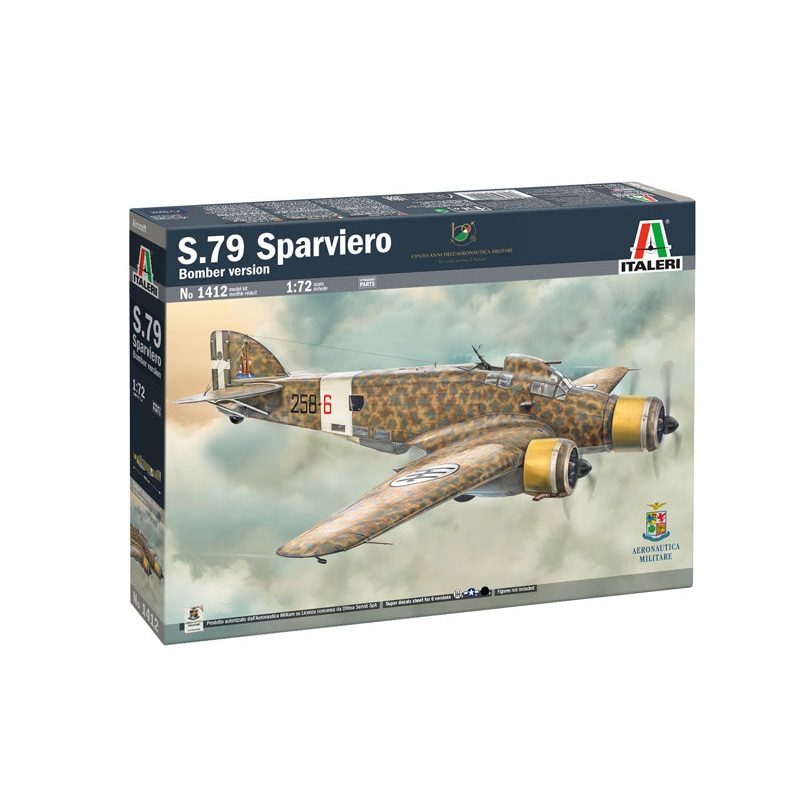 Italeri 1412 1/72 Italian Savoia-Marchetti SM.79 M Sparviero