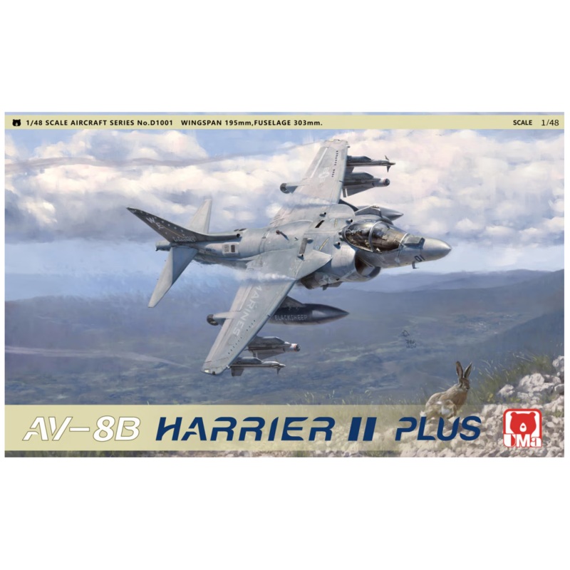 ***PRE-OREDER NOT IN STOCK UMa Models D1001AV-8B Harrier II Plus PRE-ORDER***