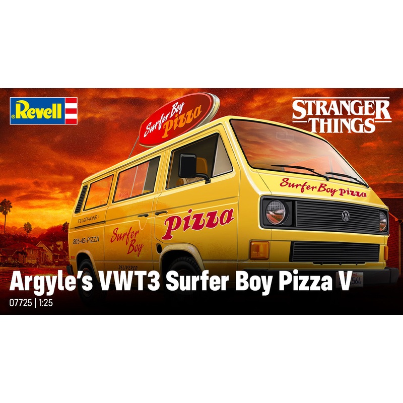 Revell 07725 1/25 VW T3 Bus Surfer Boy: Stranger Things Level 3