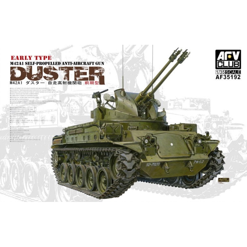 AFV Club 35192 1/35 M42A1 Duster Self-Propelled Anti-Aircraft Gun (EARLY TYPE)