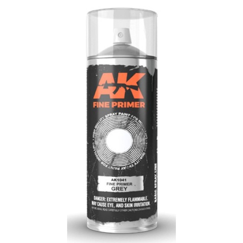 AK Interactive 1041 GREY Fine Primer Spray - 200ml