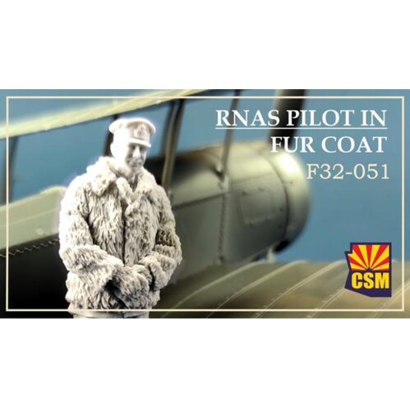 Copper State Models F32051 1/32 RNAS Pilot in Fur Coat - 1pc.