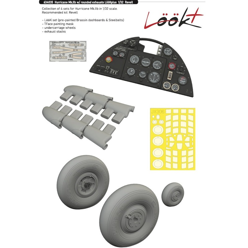 Eduard 634035 1/35 Hurricane Mk. IIb w/ rounded exhausts Lkplus