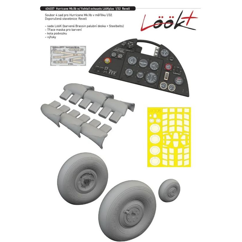 Eduard 634037 1/35 Hurricane Mk. IIb w/ fishtail exhausts Lkplus