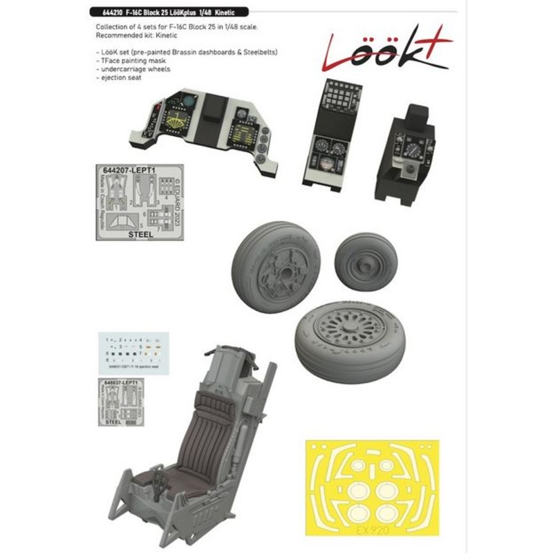 Eduard 644210 1/48 F-16C Block 25 Fighting Falcon LKplus