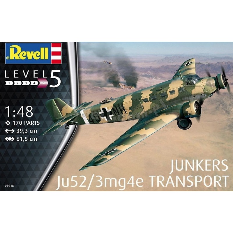 Revell 3918 1/48 Junkers Ju52/3mg4e Transport