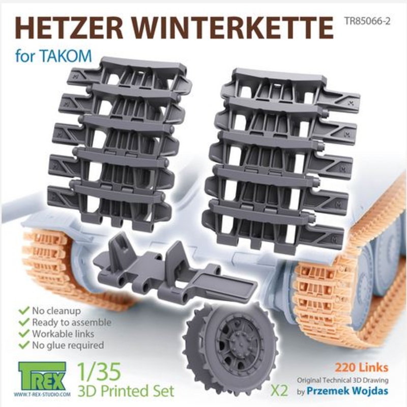 T-Rex 85066-2 1/35 Hetzer Winterkette Type 3 (for Takom)