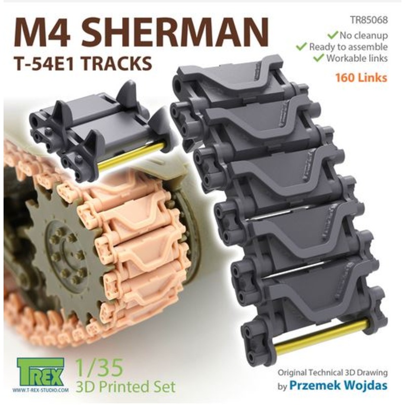 T-Rex 85068 1/35 M4 Sherman T-54E1 Tracks