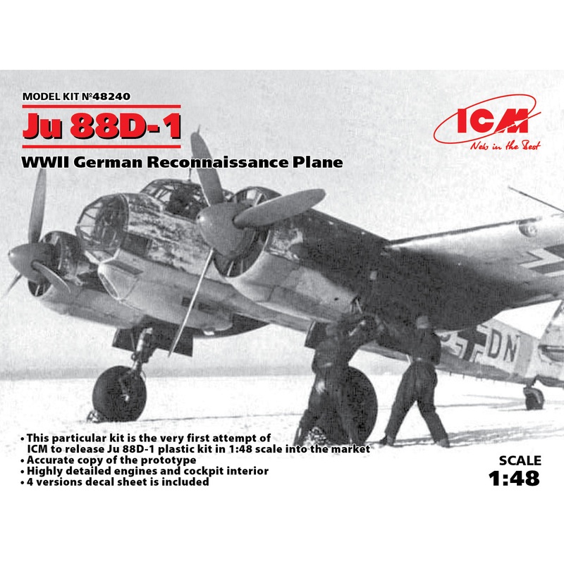 ICM 48240 1/48 Ju 88D-1, WWII German Reconnaissance Plane