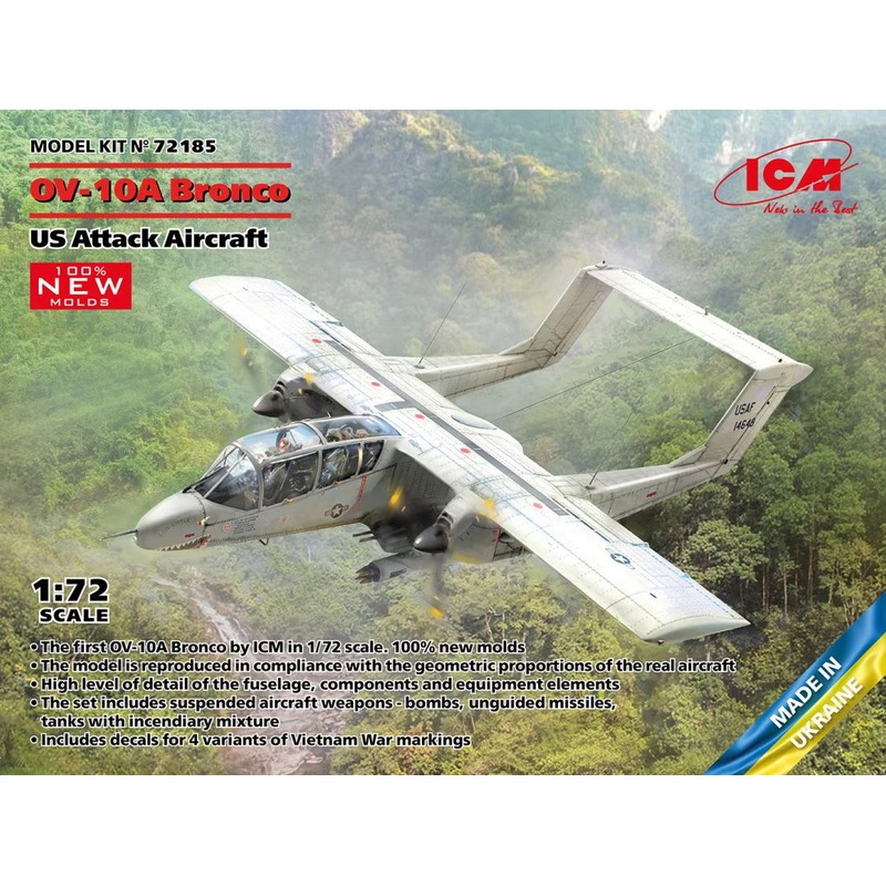 ICM 72185 1/72 North-American/Rockwell OV-10 Bronco US Attack Aircraft