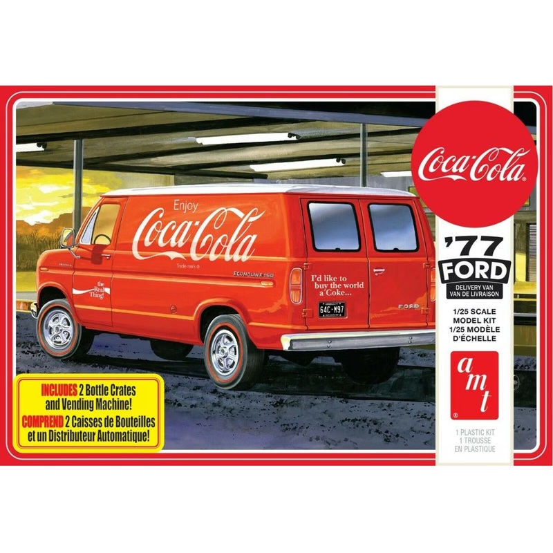 AMT 1173M 1/25 Coca-Cola '77 Ford Delivery Van w/ Vending Machine