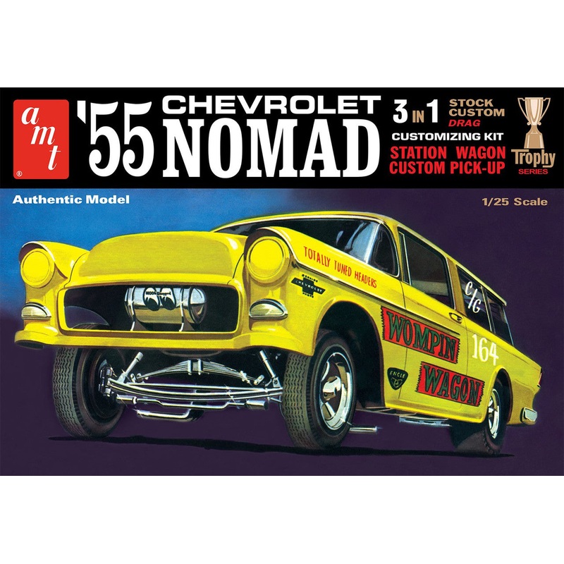 AMT 1297 1/25 1955 Chevy Nomad Station Wagon Customizing Car Kit (3 in 1)