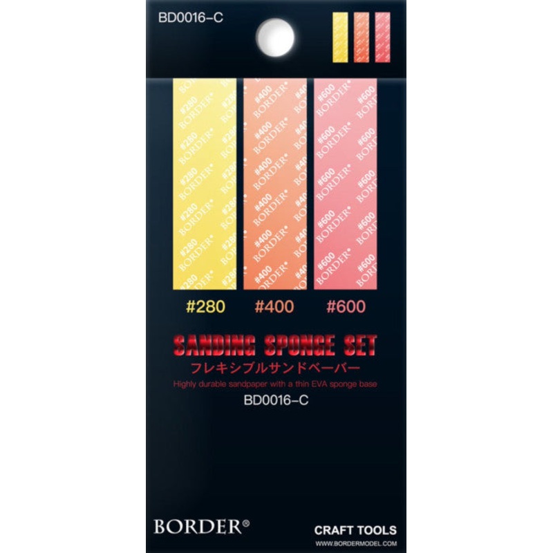 Border Model BD0016-C Sanding Sponge Set (280# 400# 600#)