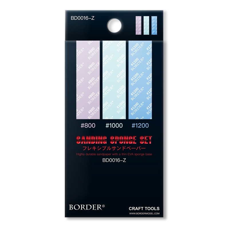 Border Model BD0016-Z Sanding Sponge Set (800# 1000# 1200#)