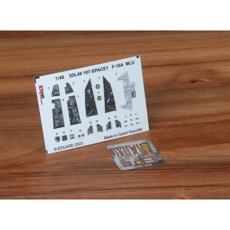 Eduard 3DL48107 1/48 F-16A MLU SPACE 3D Decals + Etched Parts