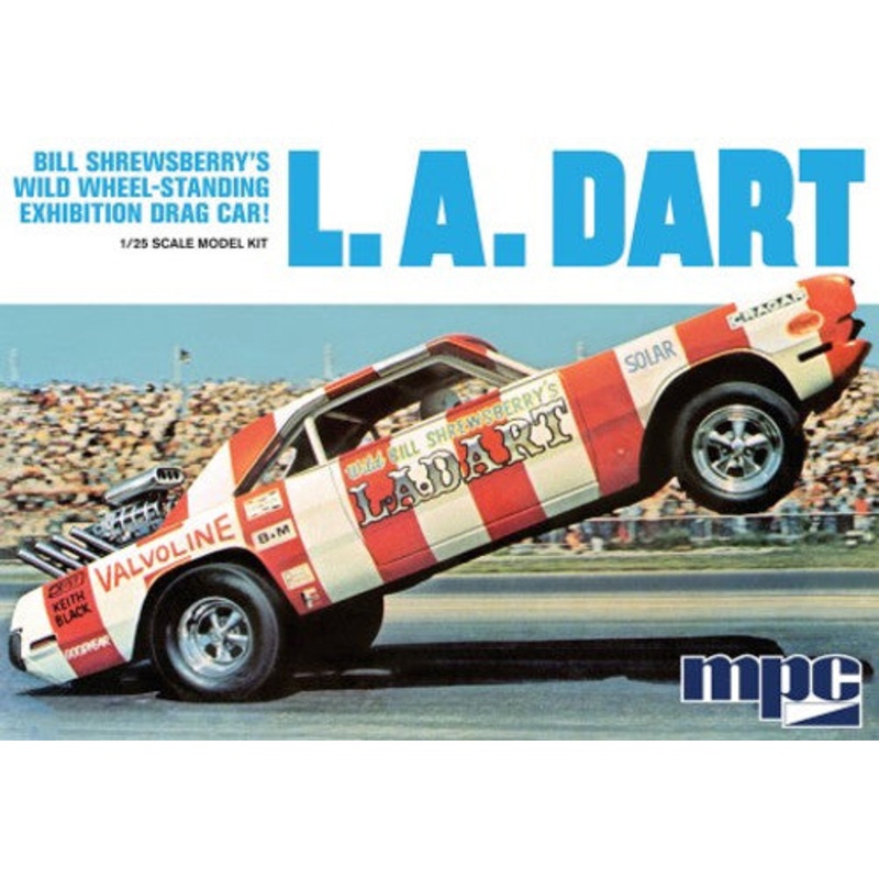 MPC 974 1/25 Bill Shrewsberry LA Dart Wild Wheel-Standing Exhibition Drag Car