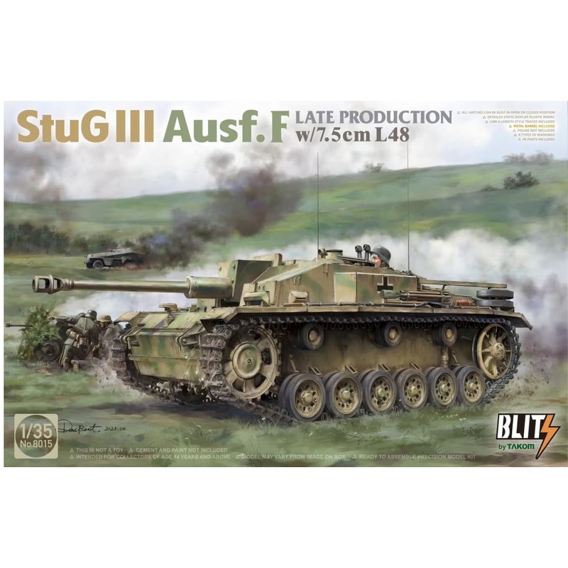 Takom Blitz 8015 1/35 StuG III Ausf. F Late Production w/7.5cm L/48