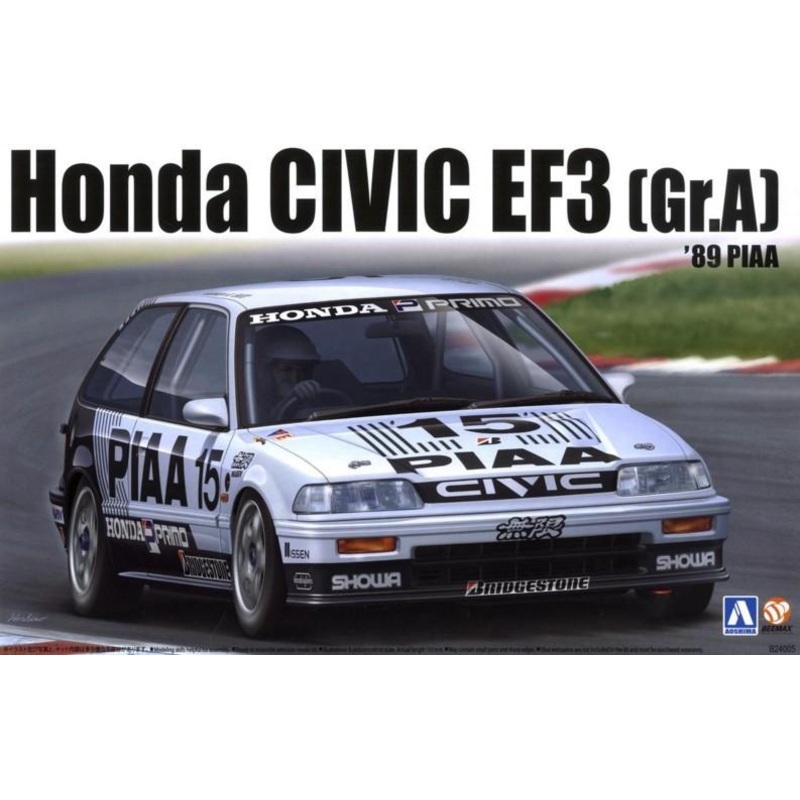 Beemax Model Kits 24005 1:24 Honda CIVIC EF3 (Gr.A) '89 PIAA