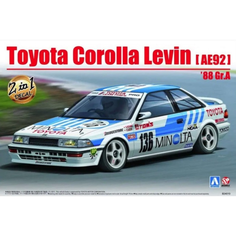 Beemax Model Kits 24010 1:24 Toyota Corolla Levin (AE92) '88 Gr.A