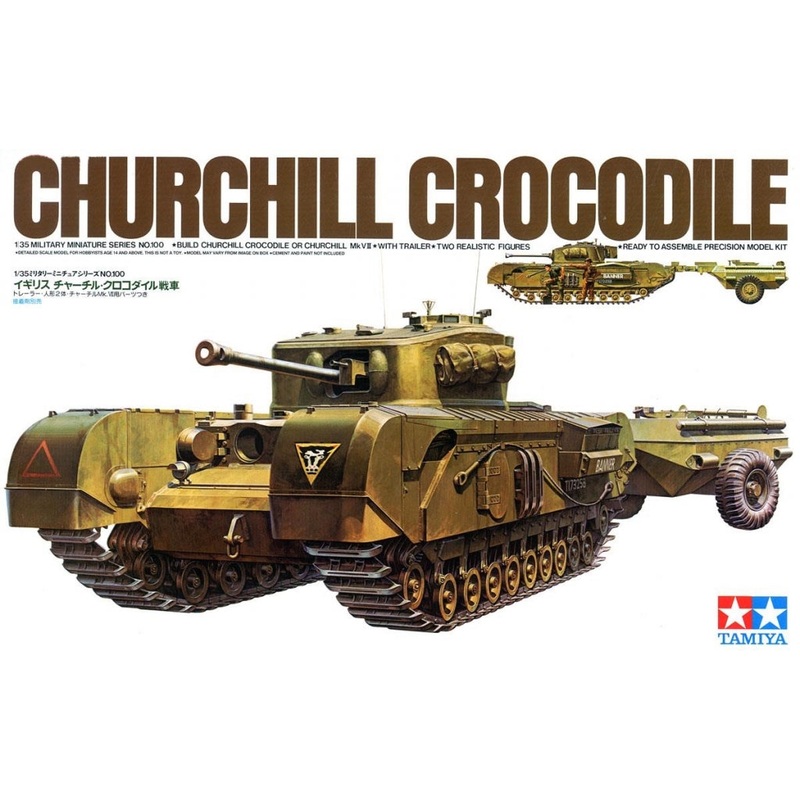 Tamiya 35100 1/35  Churchill Crocodile British Flame Thrower Tank