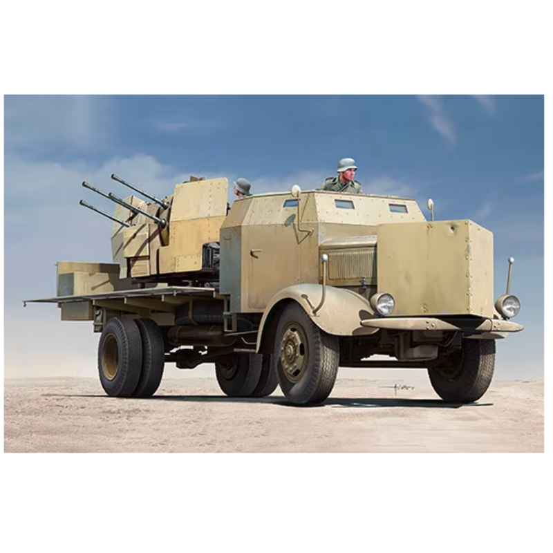 Trumpeter 09596 1/35 L4500A Military Truck w/ 2cm Flak 38 Gun