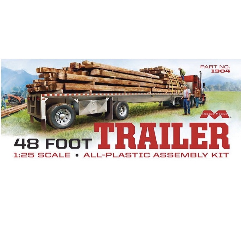 Moebius 1304 1/25  48' Flatbed Trailer w/Cambered Deck