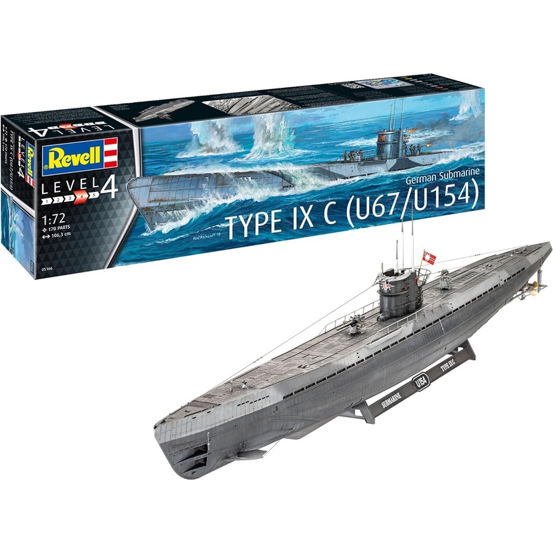 Revell 5166 1/72 German Submarine Type IX C U67/U154