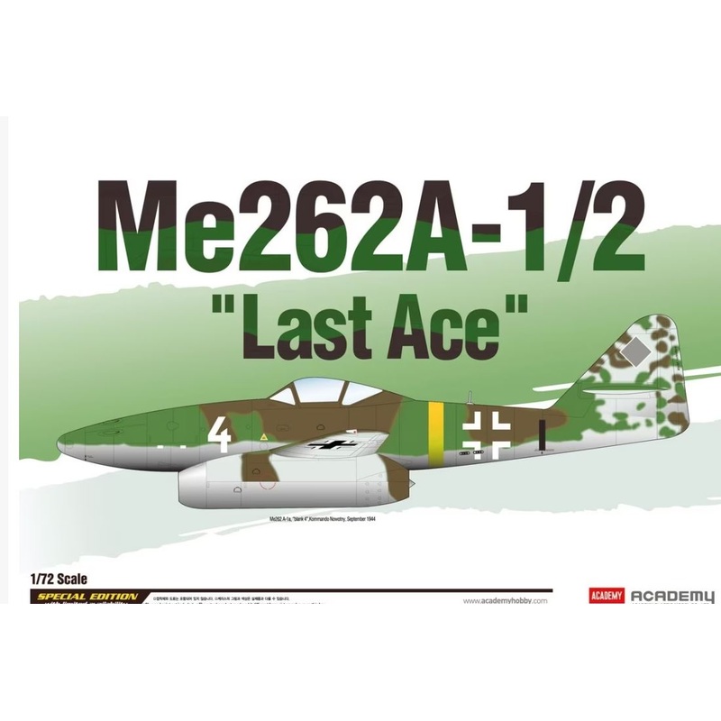Academy 12542 1 /72  Messerschmitt Me 262A-1/2 Last Ace