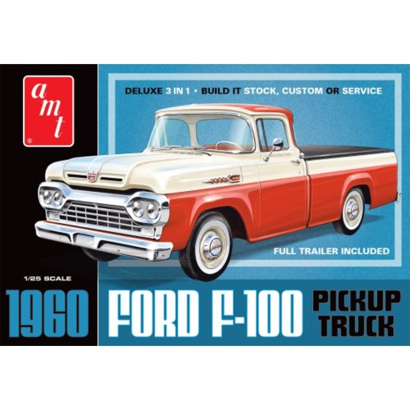 AMT1407 1/25 1960 FORD F-100 PICKUP W/TRAILER