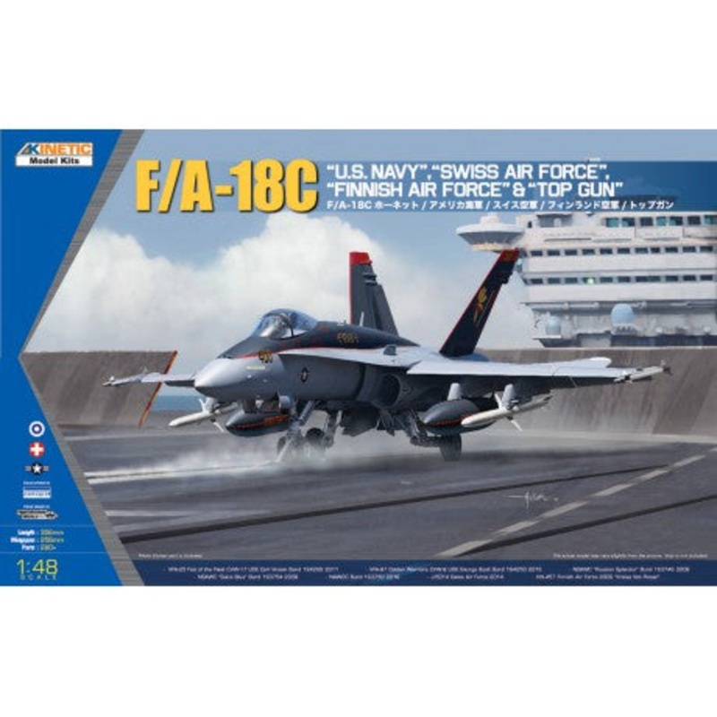 Kinetic 48031 1/48 F/A-18C Us Navy, Swiss & Finnish AirForce & Topgun