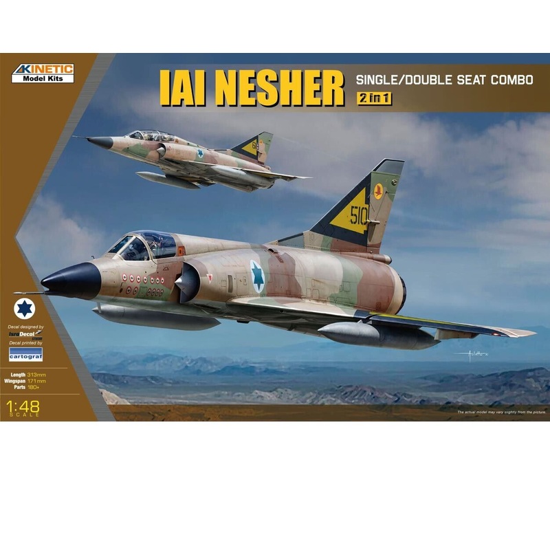 Kinetic 48056 1/48 IAI Nesher Single/Double Seat 2in1