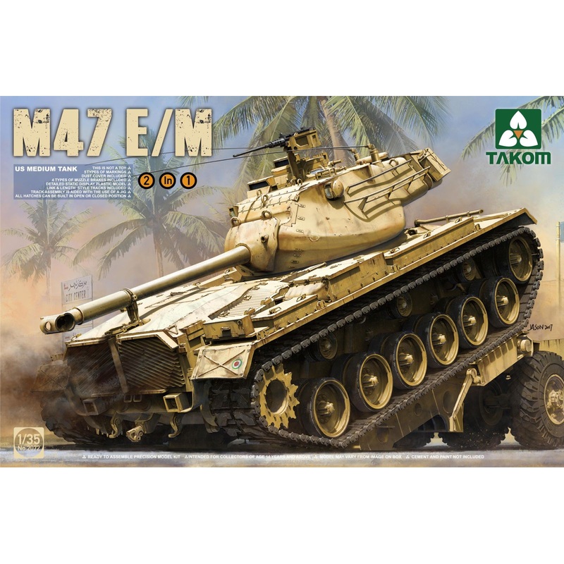 Takom 2072 1/35 US Medium Tank M-47 Patton 2in1 E oder M Version
