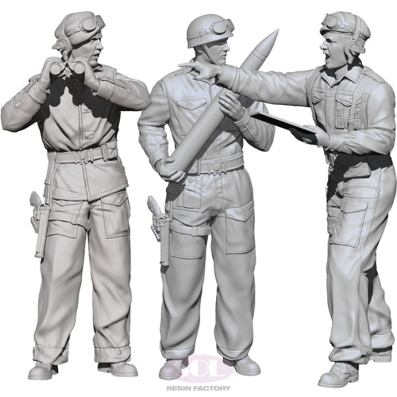 SOL Resin Factory MM684 1/35 WWII Achilles British Tank Crew