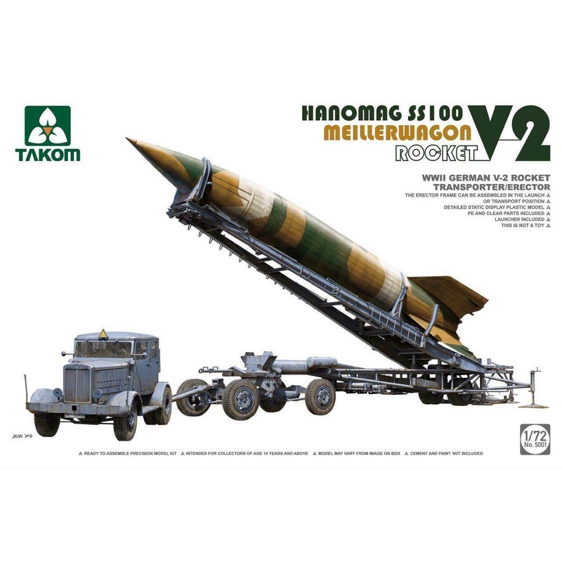 Takom 5001 1/72 German V-2 Rocket Meilerwagen + SS100 Hanomag