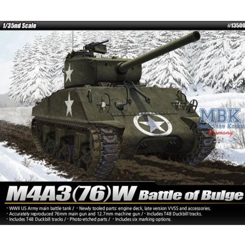 Academy 13500 1/35 M4A3(76)W Battle of the Bulge