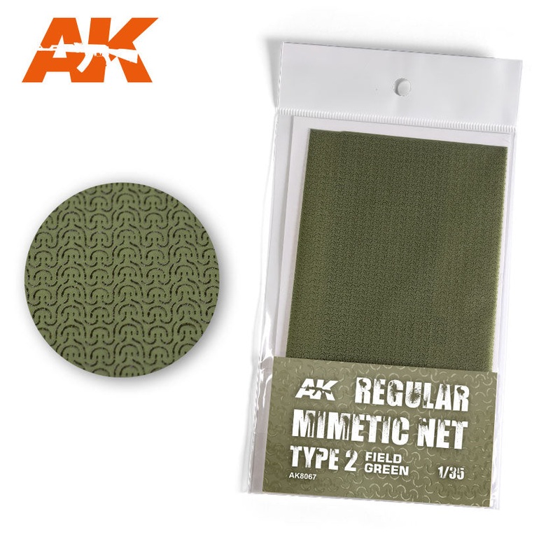 AK Interactive 8067 CAMOUFLAGE NET FIELD GREEN / TARNNETZ TYPE 2