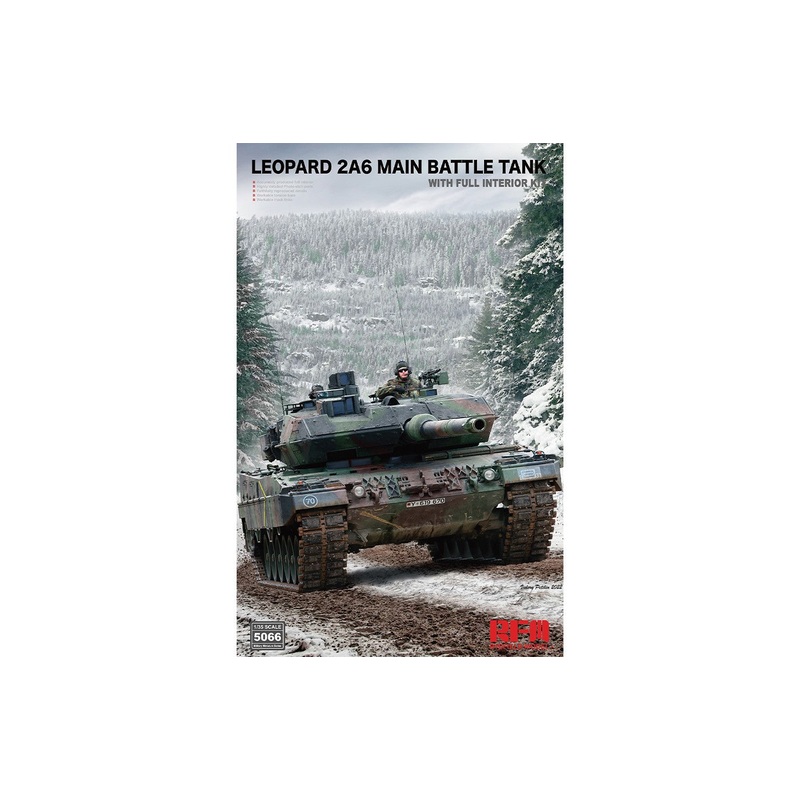 Rye Field Model 5066 1/35 Leopard 2A6 Main Battle Tank w/full interior
