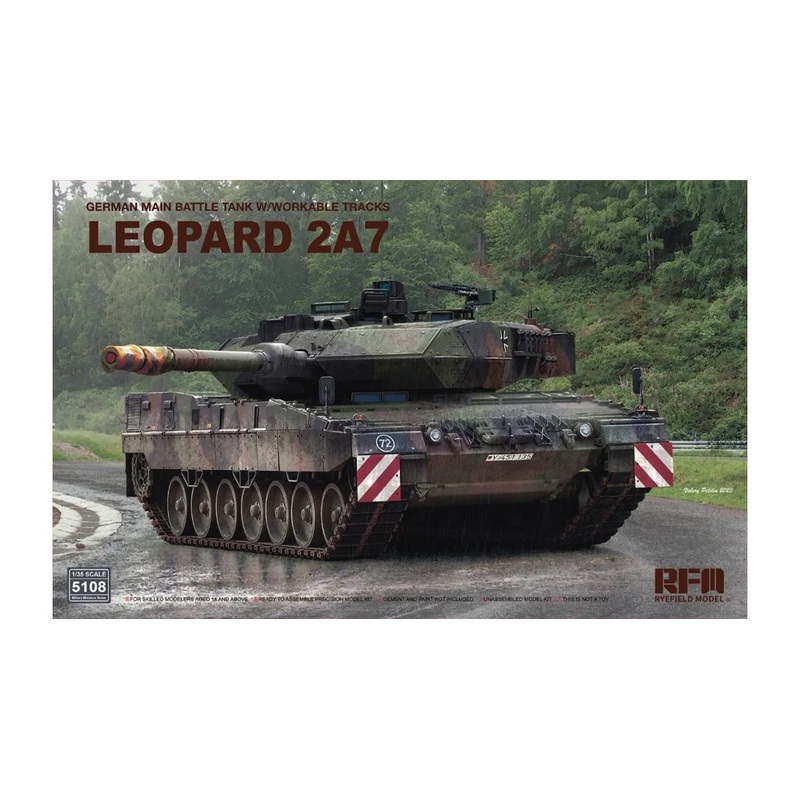 Rye Field Model 5108 1/35 Leopard 2A7 w/ workable tracks