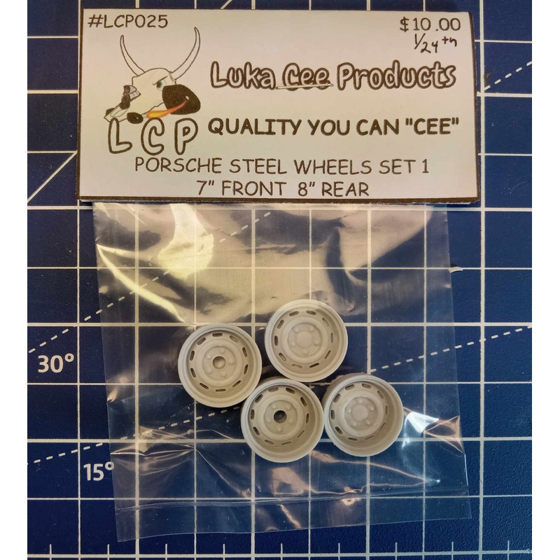 Luka Cee LCP025 1/24  Porsche 911 Steel Wheels Set 1   7 Front 8 Rear