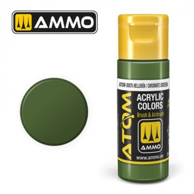 AMMO by Mig 20075 ATOM Acrylic Color - Hellgrn / Chromate Green