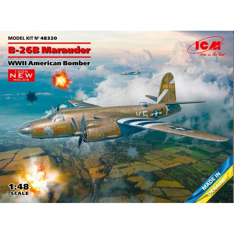 ICM 48320 1/48 B-26B Marauder, WWII American Bomber